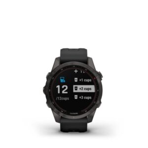Garmin fenix 7S Sapphire Solar Titanium Carbon Gray DLC with Black - Image 9