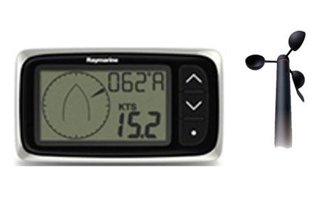E70144 Raymarine i40 Wind Display with RotaVecta Wind Transducer